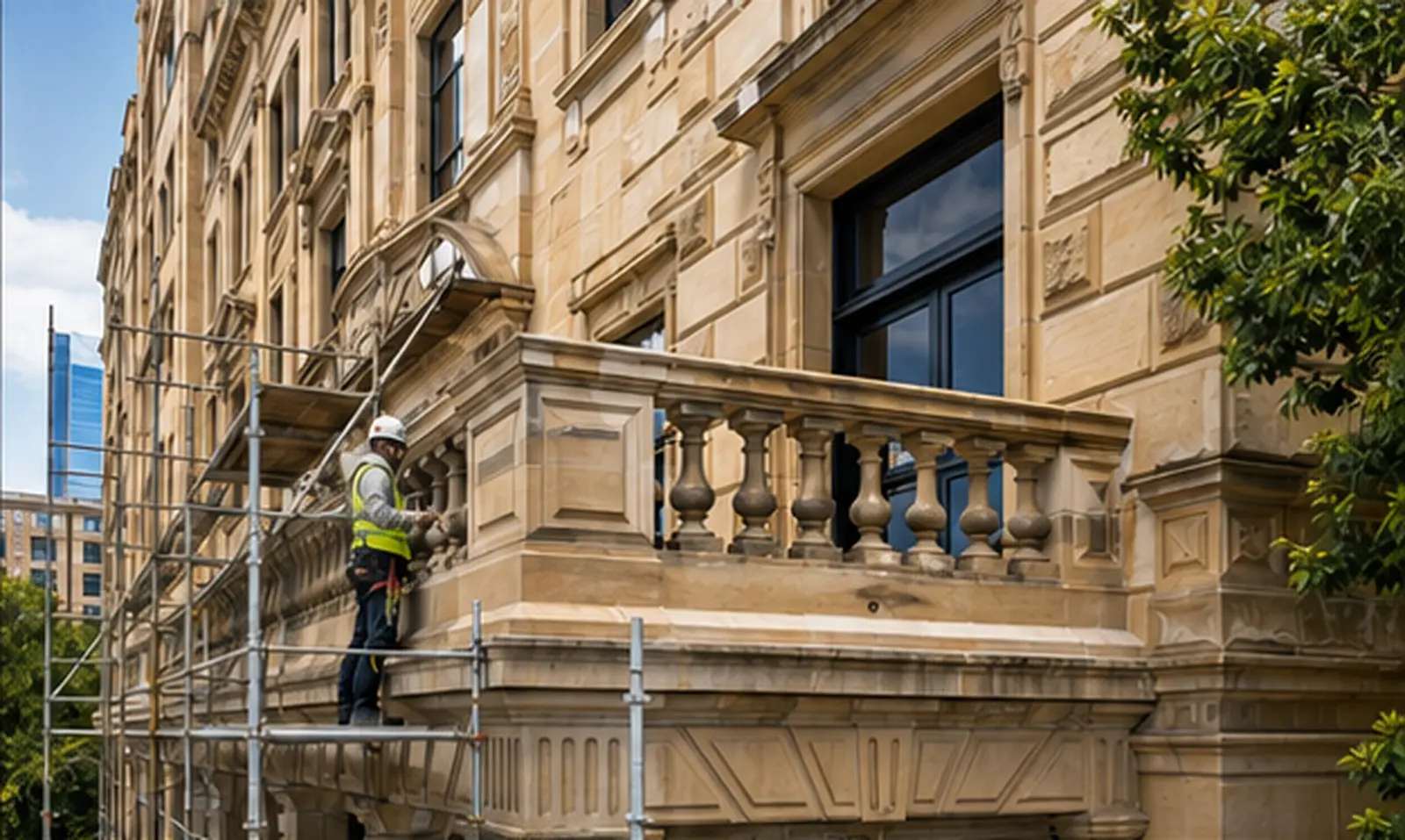 ASHLAR — Stone facade and balcony renewal